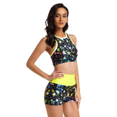 Bikini-Set mit hoher Taille, zweiteiliger Badeanzug für Damen